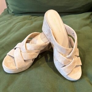 Pelle Moda suede wedge sandals